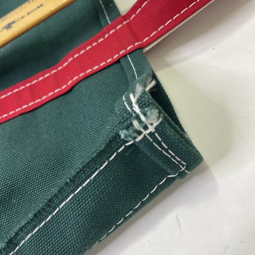 Rare Vintage LL Bean Boat and Tote USA Canvas Bag Green & Red Holiday Christmas Med - Bild 19 von 22