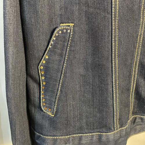 NWT Lane Bryant Seven Western Denim Jacket Size 22-24 Sequins Dark Wash - Picture 4 of 8