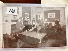 Early 1900's Billiard Post Card. Card Is In A Sleeve Then A Hard Plastic Case
