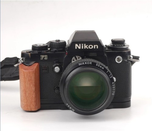 Quick Release Plate Camera Grip L Wooden Handle Suitable for Nikon F3 - Picture 2 of 7
