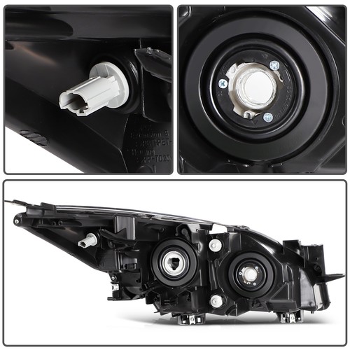 Left Right Headlights Assembly For 2010-2013 Mazda 3 (5-Speed) Black Housing - Picture 9 of 9