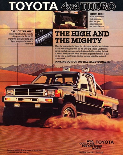 1986 Toyota Xtracab Pickup Ad POSTER 24X36" | back to the future - Bild 1 von 2