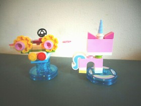 LEGO DIMENSIONS UNIKITTY & CLOUD CUCKOO CAR MINI FIGURES W/DISCS # 71231