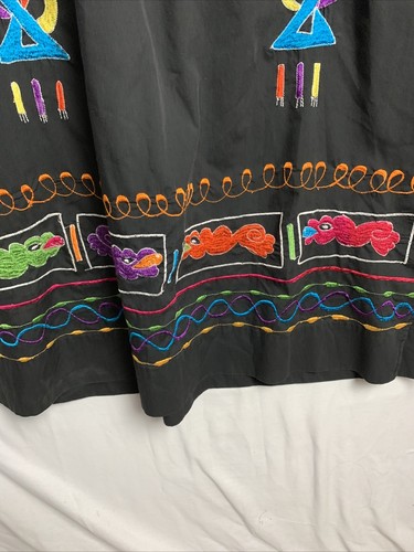 Homemade Embroidered Beach Maxi One Size Robe MuuMuu Mexican Hawaiian Boho VTG - Picture 5 of 7