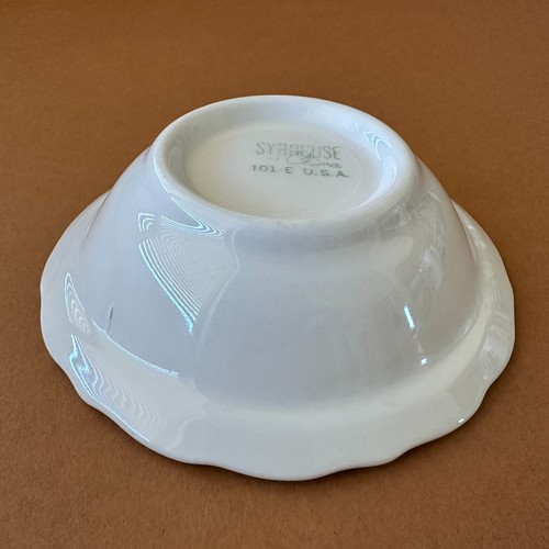 TAZÓN DE FRUTA VINTAGE Syracuse China 1972 artículo de restaurante rosa sobre blanco EXCELENTE - Imagen 7 de 10