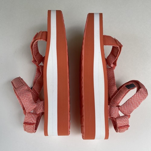 Teva Women's Universal Platform Sandals Size 9 Orange White - Picture 3 of 9