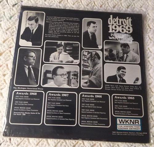 ORIGINAL Vintage WKNR Detroit Apr 17 1969 / news ? / SEALED LP - Picture 2 of 2