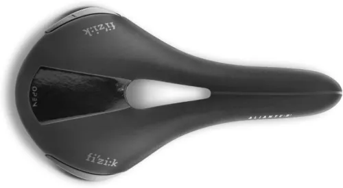 Fizik Aliante R1 Open Saddle for Bull, Carbon Braided 7x9 Rails, Large, 275x143