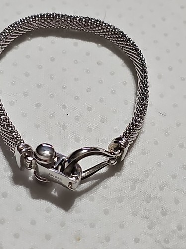 Popcorn Bracelet Fold Over Clasp Anti-tarnish Sterling Silver AK925 Turkey - Picture 7 of 9
