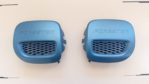 Fog Lights Cover Caps for Subaru Forester SF Genuine Black 2000-2002 Set - Picture 2 of 6