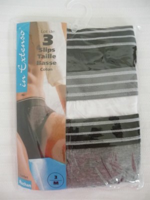LOT DE 3 SLIPS HOMME TAILLE 2 S MARQUE IN EXTENSO 100 COTON NEUF eBay