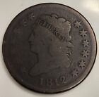 1812 Classic Head Large Cent Penny 1c Coin in Vg Condition