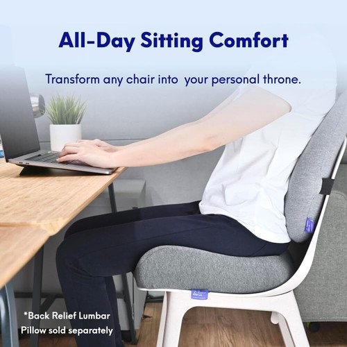 Pressure Relief Seat Cushion, Memory Foam for Office Chair, Car, Sciatica Relief - Picture 40 of 47