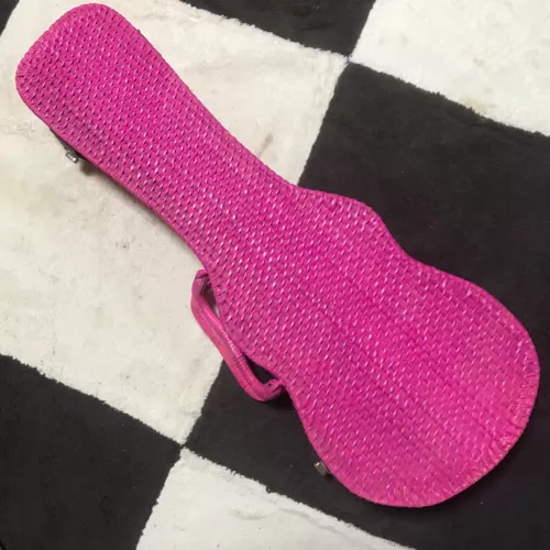 Very Rare LAHAINA by A.A.A. HOSCO Tenor Ukulele Case Rattan Pink
