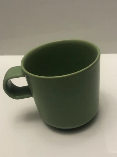 hoganas keramik green ceramic c handle coffee mug