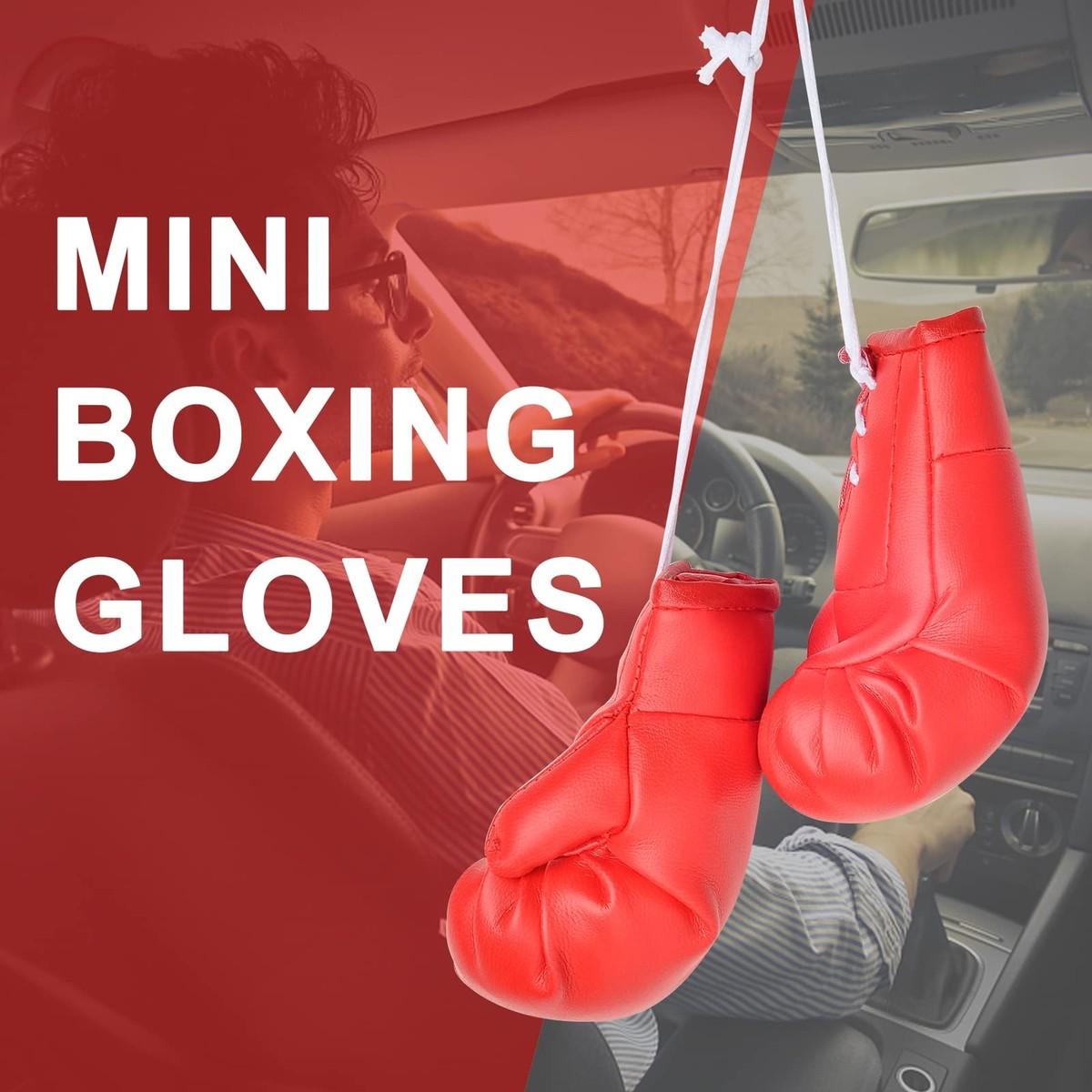 Kick Boxing Gloves Pro Impact Mini Boxing Gloves - Miniature Punching Gloves - Hanging Decoration Or Souvenir Display - For Home & Car Use - 1 Pair (Pink Boxing Gloves Leather