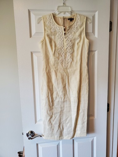 Brooks Brothers Linen Dress With Front Buttons Size 4 - Picture 3 of 10