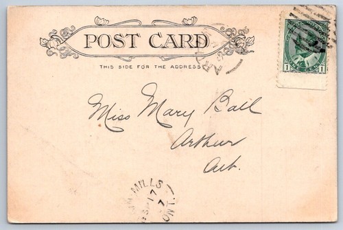 Alles geht raus und nichts kommt rein, Passagierschiff, antike Postkarte von 1907 - Bild 2 von 2