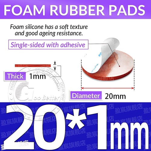 Runde Moosgummi Pads Selbstklebend Antirutsch Maschine Möbelfüße 5mm-150mm - Bild 8 von 242