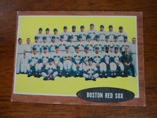 1962 TOPPS BASEBALL #334 BOSTON RED SOX TEAM CARD EX 0-1099