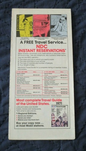 1971  MOBIL  ORANGE COUNTY TRAVEL MAP - Picture 2 of 11