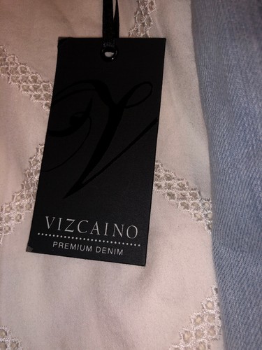 NWT VIZCAINO Skinny Ankle Original Rise Distressed Alameda 12 Light Blue/Gray - Picture 6 of 10
