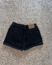 Vintage London Jean 3" Denim Short Shorts Size 2 black color