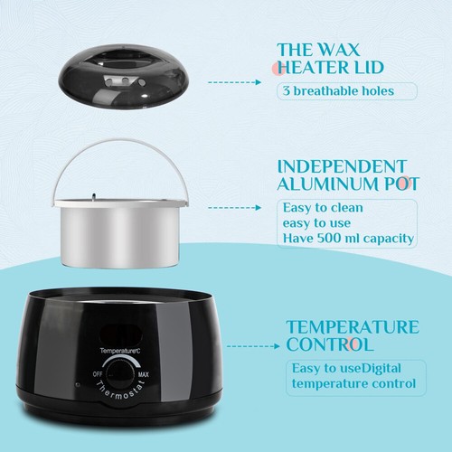 LCD Wachsgerät Set Waxing Körper Haarentfernung Heißwachs mit 500g Wachs Bohnen - Bild 13 von 18