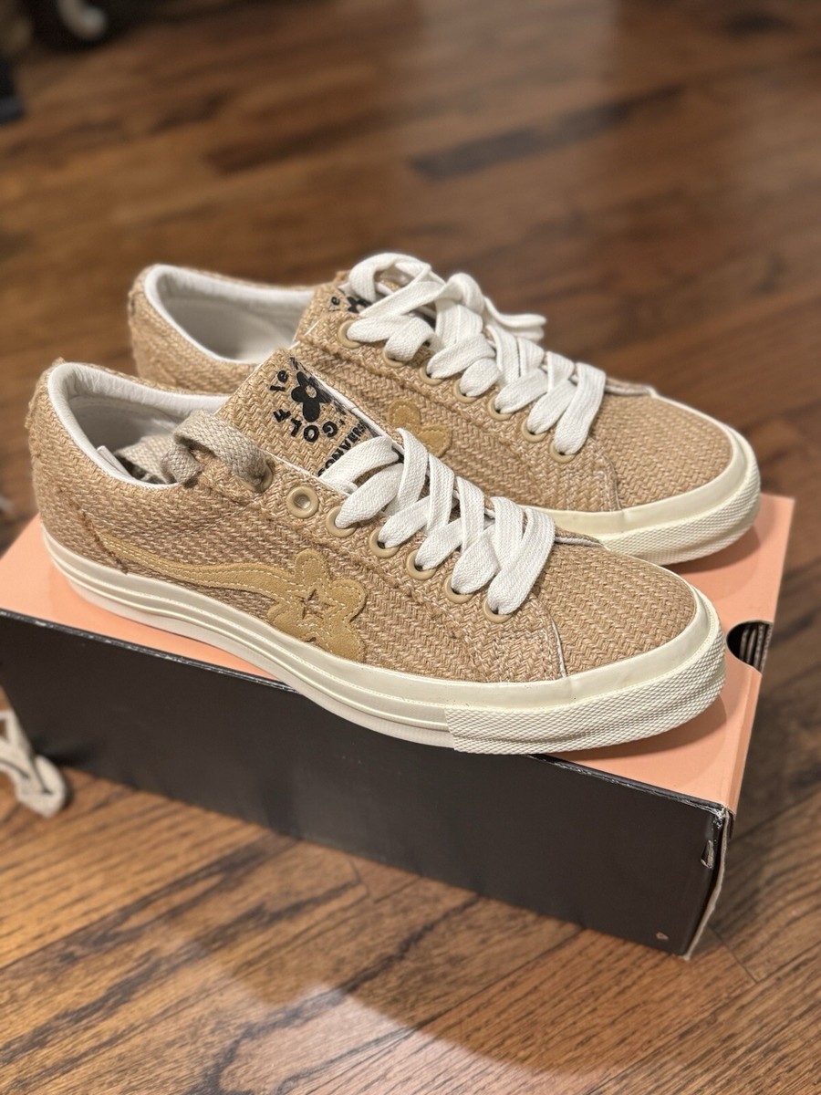 Converse One Star Ox Golf le Fleur Burlap Sneakers Mens 8 Beige
