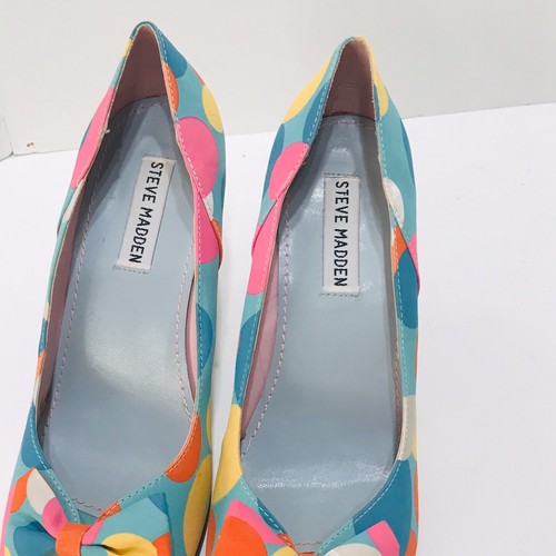 Steve Madden Stilleto Peep Toe Shoes Size 7M Whittnie 4" Heel Rockabilly Retro - Picture 4 of 11