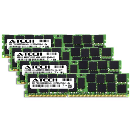 32GB 4x 8GB PC3-10600R RDIMM Supermicro 2027R-E1R24N 6027R-E1R12T Memory RAM - Picture 2 of 3