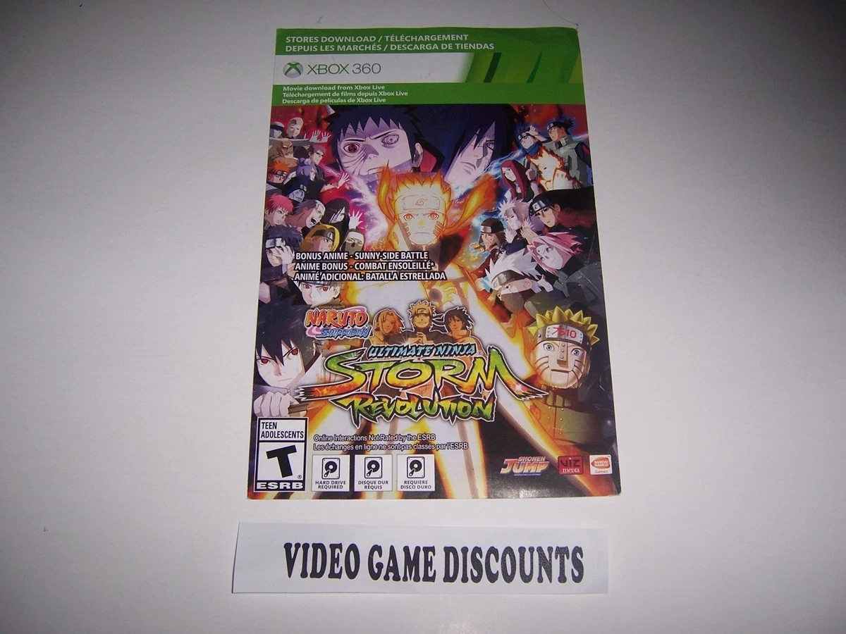 NARUTO ULTIMATE NINJA STORM REVOLUTION DLC Code Xbox 360 RARE.