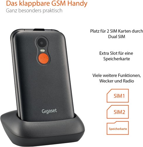 igaset GL590 GSM móvil para abrir (con cómodo equipamiento para personas mayores - Imagen 5 de 5