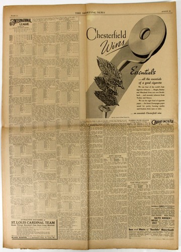REVISTA DE BÉISBOL NOTICIAS DEPORTIVAS 1936 CAJA ORIGINAL PUNTAJES 8 20 1936 - Imagen 3 de 3