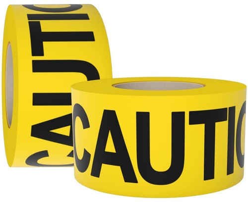 Yellow Caution Do Not Enter Tape & Caution Tape (2 Pack) 3 inch x 1000 feet. • - Picture 2 of 9