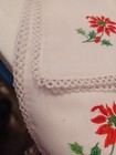 Set Of 6 Embroidered Poinsettia Napkins With Crocheted Edges — photo 4
