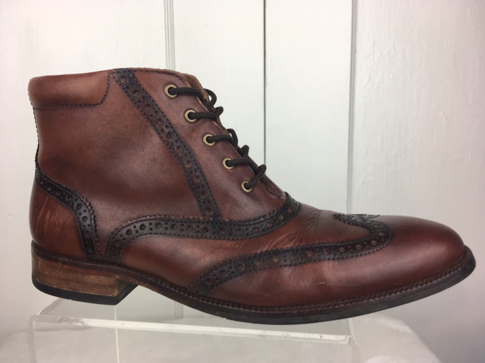 Cole Haan Williams Wingtip Leather Ankle Stiefel C20286 Men Sz 7 M braun Brogue GUC Cole Haan Williams Wingtip Leather Ankle Stiefel C20286 Men Sz 7 M braun Brogue GUC