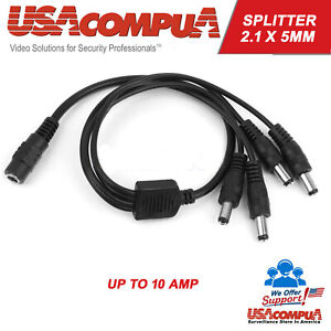DC Power Splitter Cable 5.5x2.1mm Female 1 to 2 4 8 Male Adapter CCTV Camera.vi 