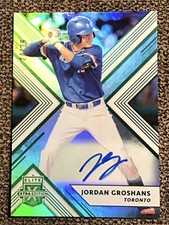 Jordan Groshans 2018 Panini Elite Green Status Refractor Rookie Auto RC #'d /25