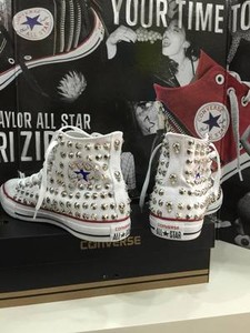 converse bianche alte borchie ebay