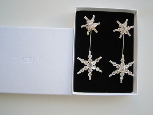 Vela Star Earrings NEW Large Crystal Top Gun Premiere look aso Drop Earrings - Picture 5 of 13