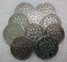 2003 20c Coin – Australia's Volunteers Design – ALMOST UNCIRCULATED – AUAV20-1