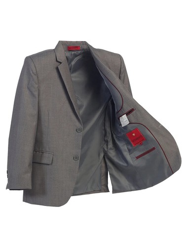 Kid's Boy's Formal 3 Pcs Suit Pants Blazer Set Two Button 2 Flap Pockets #BSV-81 - Picture 6 of 23