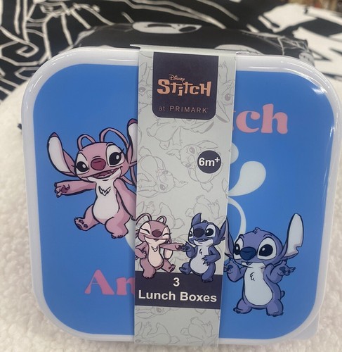 3pk Disney’s Stitch & Angel Lunch Boxes Snack Pots Purple - Picture 5 of 5