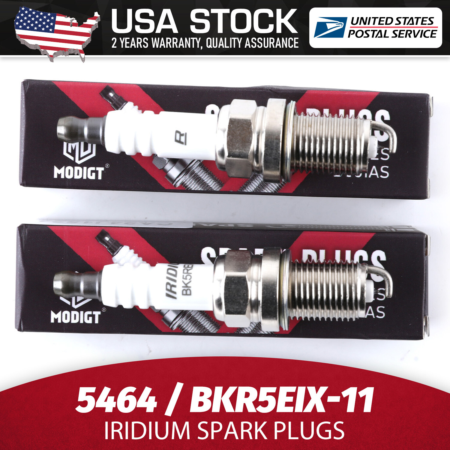 2x Brand NEW Fit For NGK 5464 Iridium IX Spark Plugs BR9EIX OEM High Quality