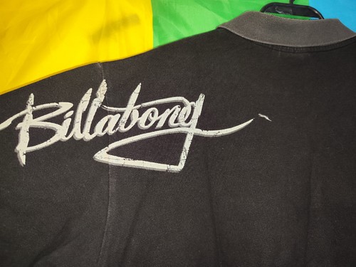 Vintage Billabong Mens black cotton collared T-shirt size XL - Picture 7 of 9