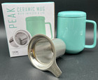 Tealyra Infuser Mug 580ml CeramicW/Infuser & Lid #200065 19.5 FL.OZ - Teal ~ NIB