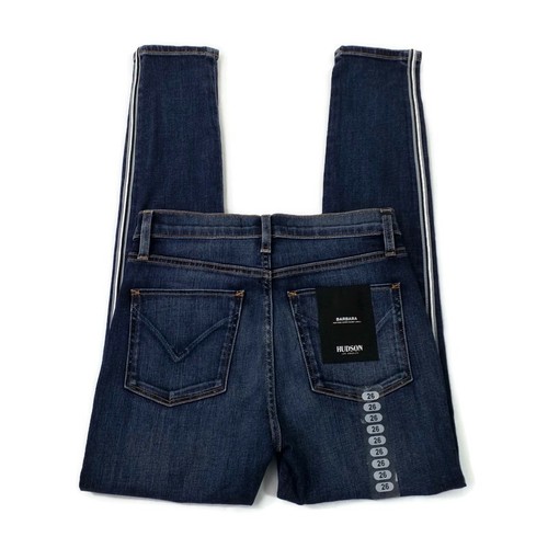 Hudson Barbara Stripe Leg High Waist Ankle Skinny Jeans Damen Hypnotic Wash 26 - Bild 4 von 13