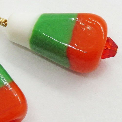 Pendientes de plata esterlina de cristal y cuentas de vidrio caramelo de Navidad maíz de SoniaMcD - Imagen 8 de 16