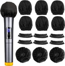 Disposable Sanitary Microphone Cover Karaoke Black Mic non-woven 100pcs / 200pcs